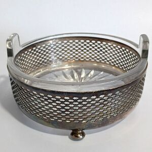 Vintage MSC Middletown Silver Co. Silverplate 2 Piece Relish Dish Ashtray 1940s